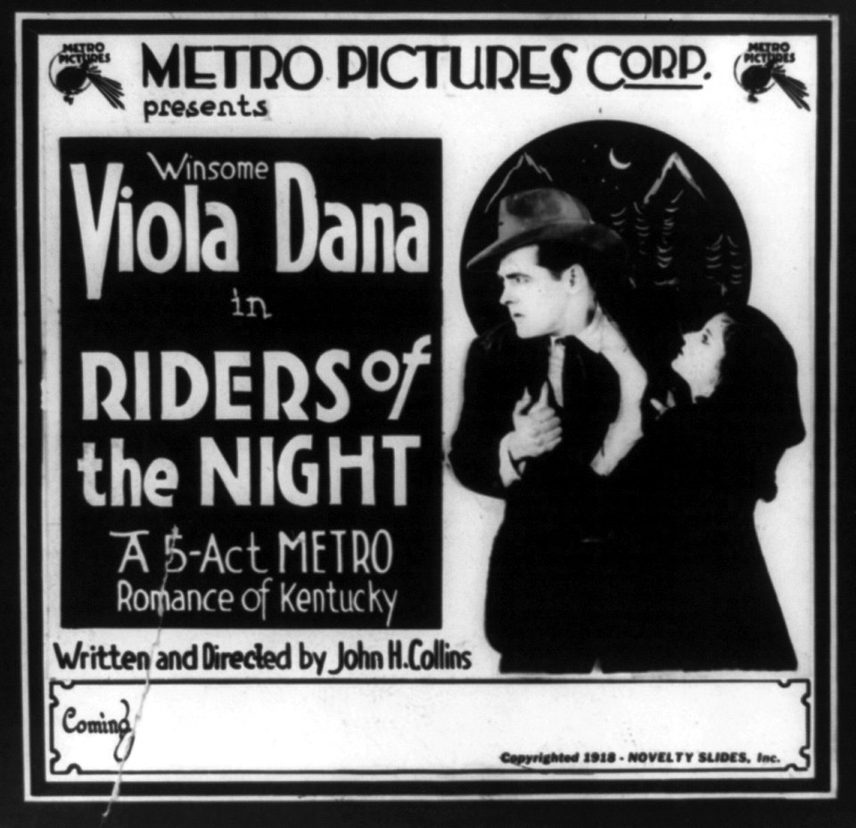 Motion picture advertisements- Riders of the Night, starring Viola Dana LCCN2002711647