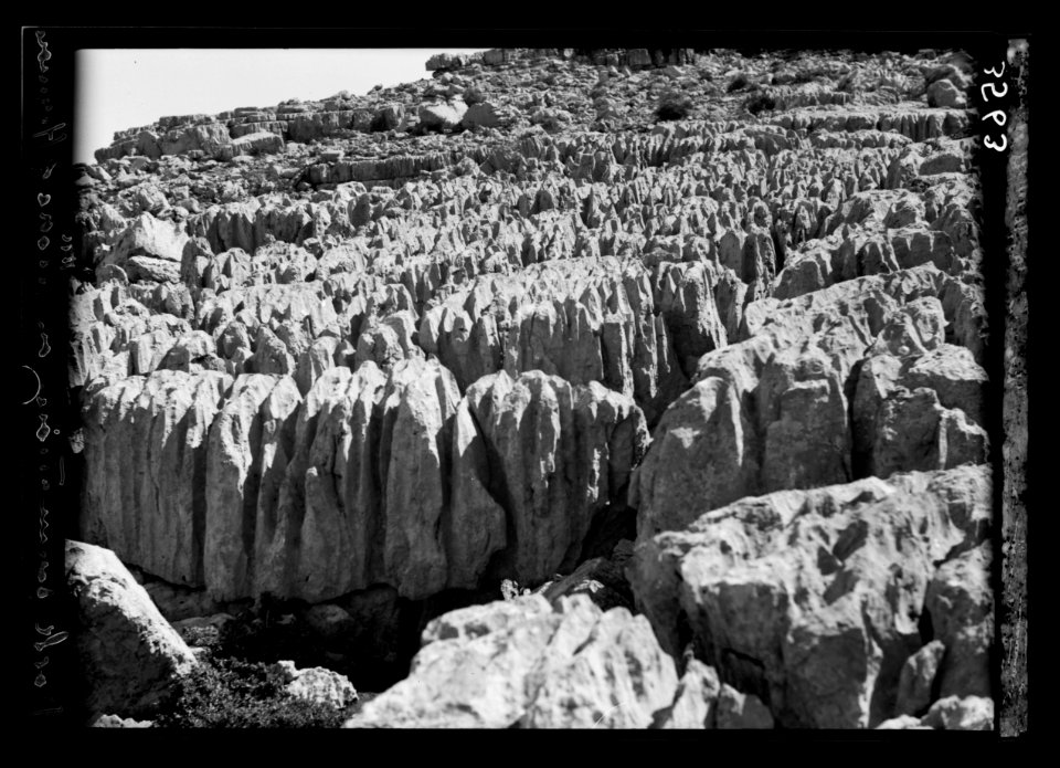 Mount Hermon and vicinity. Herman. Fantastic rock erosions LOC matpc.15414