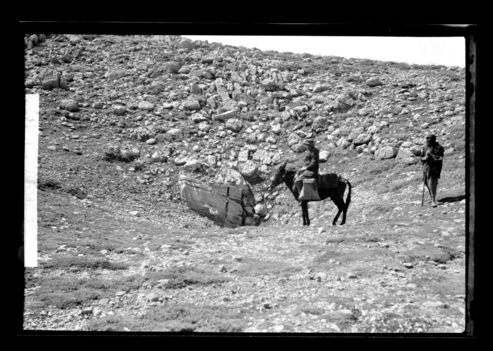 Mount Hermon, scene of the Transfiguration. Pot-hole on Hermon LOC matpc.22610