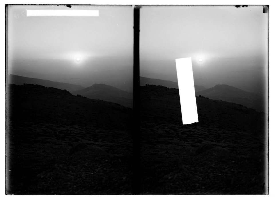 Mount Hermon, scene of the Transfiguration. Sunrise from Hermon LOC matpc.05570