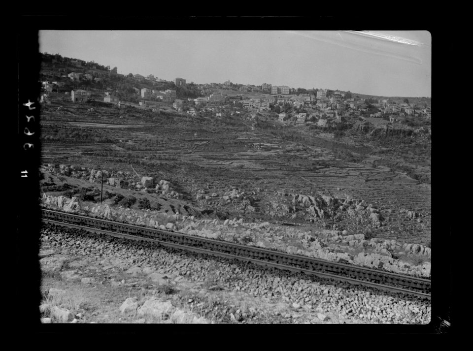Mount Lebanon. Beirut. Aleih, Ras-el-Metn District. Aleih. Showing cogged R.R. (i.e., railroad) in foreground on steep grade LOC matpc.15440
