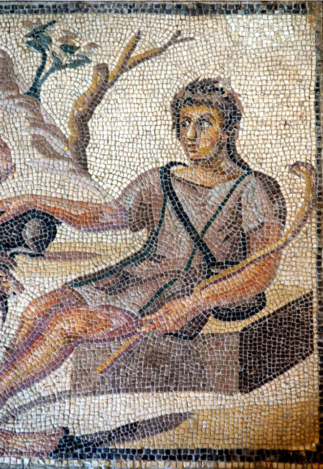 Mosaic of a pastoral scene-Inv 27747-P8190053