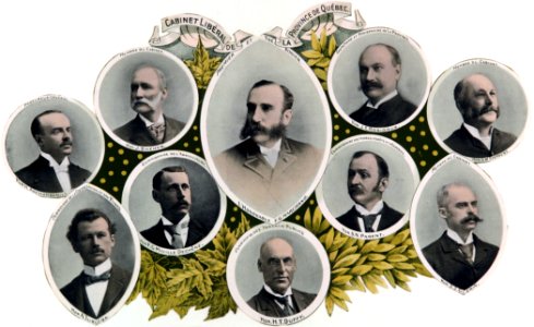 Mosaïque des membres du Cabinet libéral de la Province de Québec - 1897 photo