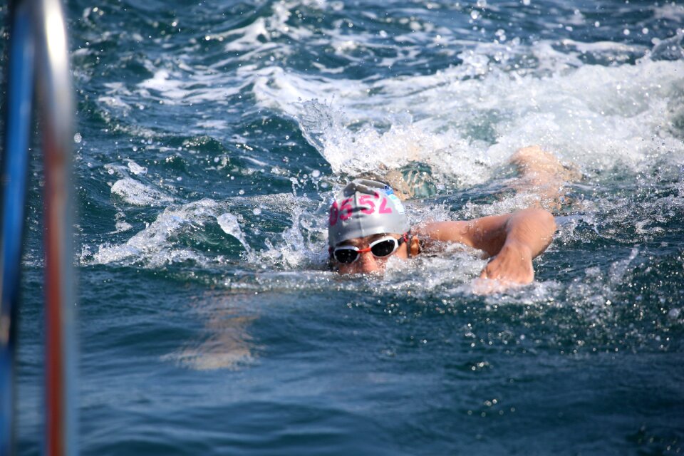 People swimming man photo