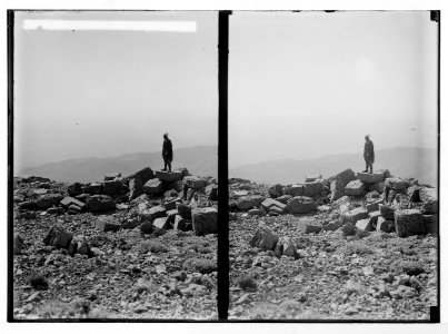 Mount Hermon, scene of the Transfiguration. Ruins of Kasr Antar on the summit LOC matpc.05562