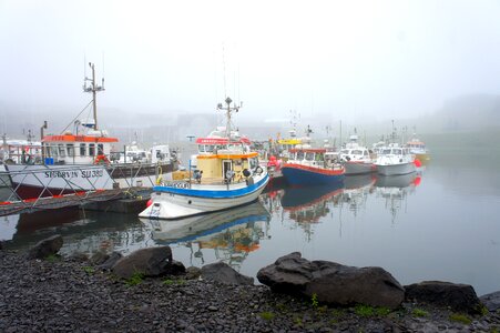 Iceland port fishing vessels photo