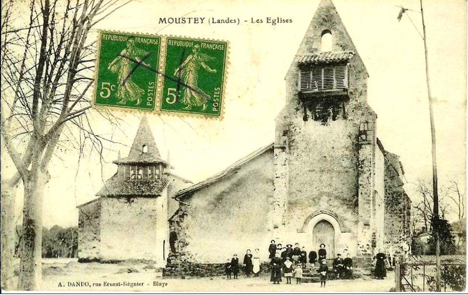 Moustey (Landes) - les deux églises 2