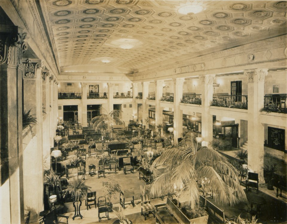 Mount Royal Hotel Lobby, looking south (HS85-10-41103)