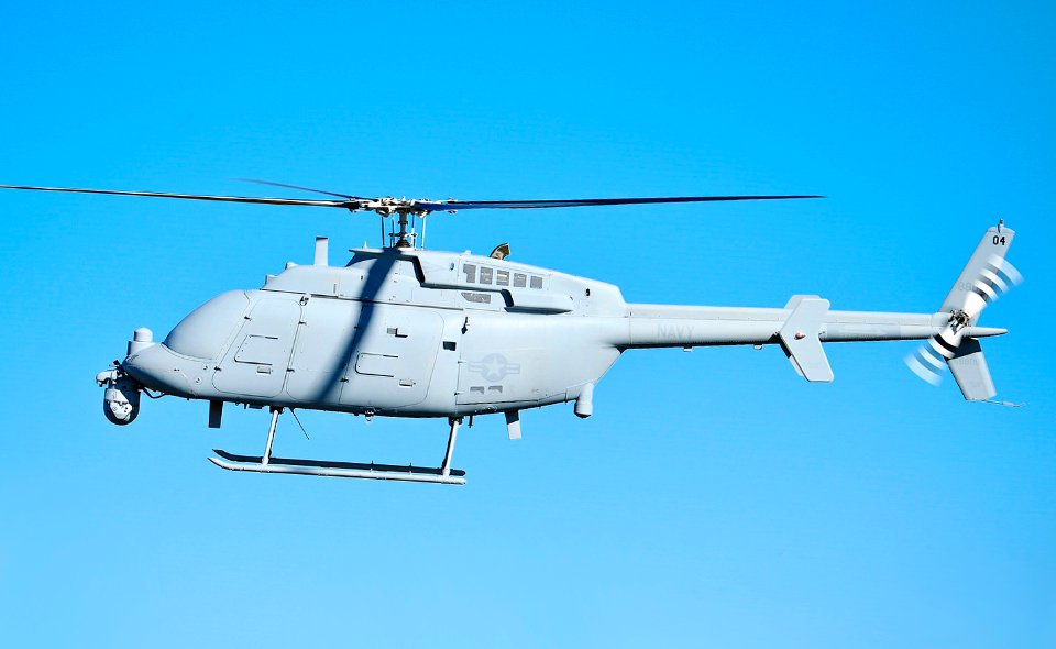 MQ-8C Fire Scout flying over Webster Field Annex