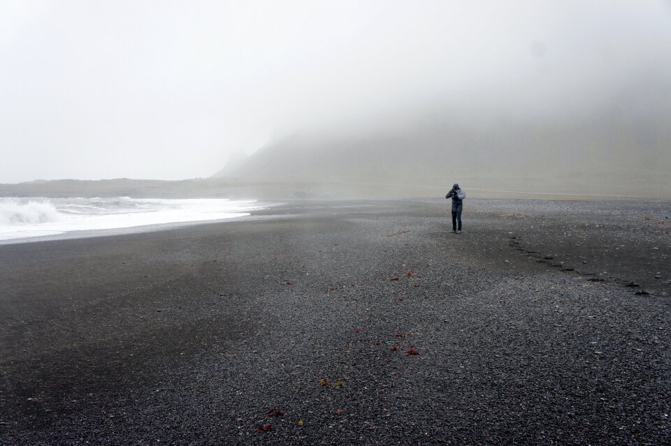 Iceland black beach sea