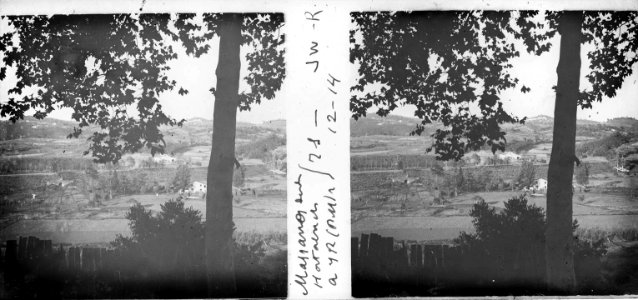 Massanes i el plà des del balcó de la fonda d'Hostalric