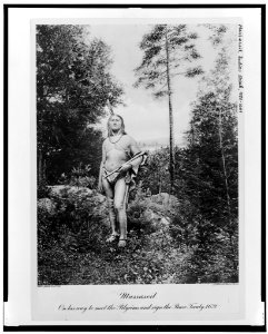Massasoit-On his way to meet the Pilgrims and sign the Peace Treaty, 1621 - Waud & Jenkins, Cambridge ; (sic) by Alexander Gilmore, Boston. LCCN98505423
