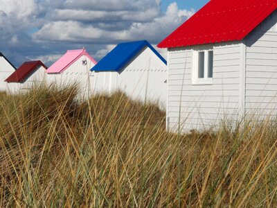 Sea dunes house in the dunes
