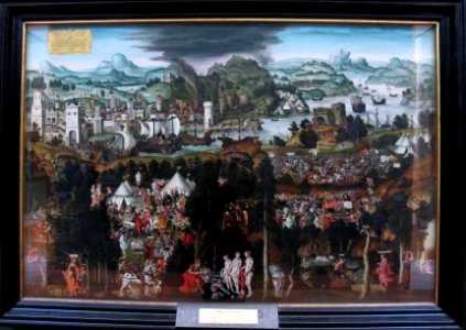 Mathis gerung, distruzione di troia e giudizio di paride, 1540
