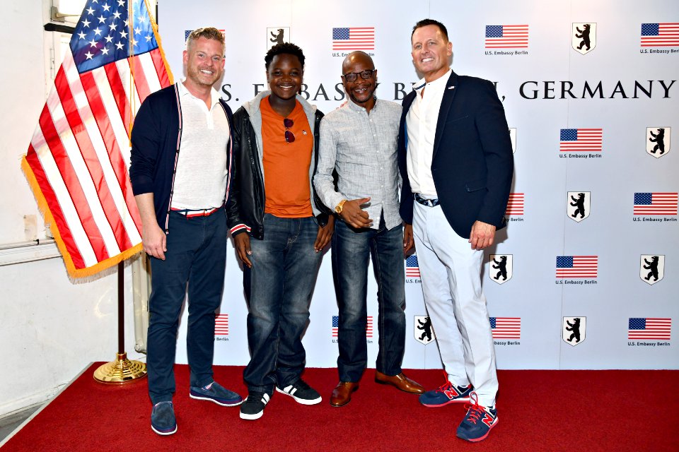 Matt Lashey, Anthony Mukwita, and Richard Grenell, 4th of July 2019 in Berlin