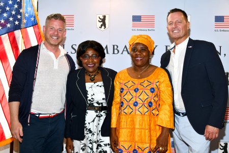Matt Lashey, Else Nizigama Ntamagiro and Richard Grenell, 4th of July 2019 in Berlin
