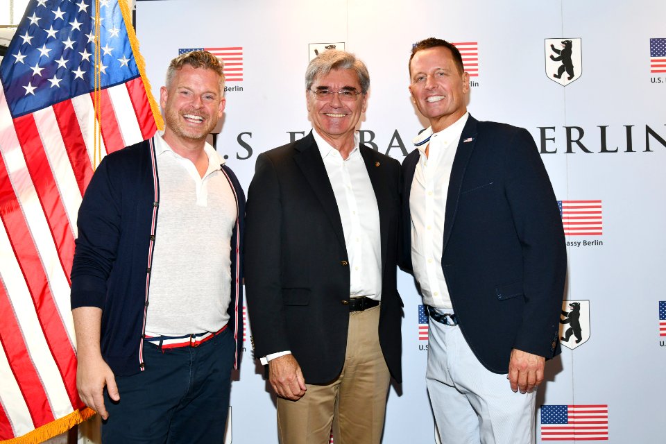 Matt Lashey, Joe Kaeser, and Richard Grenell, 4th of July 2019 in Berlin
