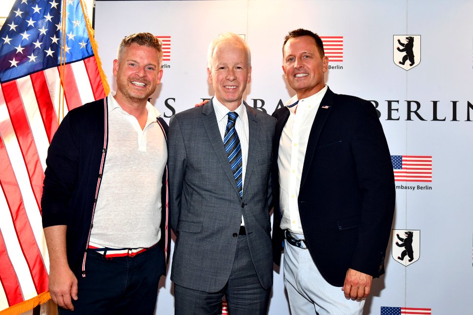 Matt Lashey, Stéphane Dion, and Richard Grenell, 4th of July 2019 in Berlin
