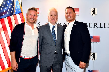 Matt Lashey, Stéphane Dion, and Richard Grenell, 4th of July 2019 in Berlin