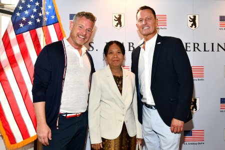 Matt Lashey, Yin Yin Myint, and Richard Grenell, 4th of July 2019 in Berlin