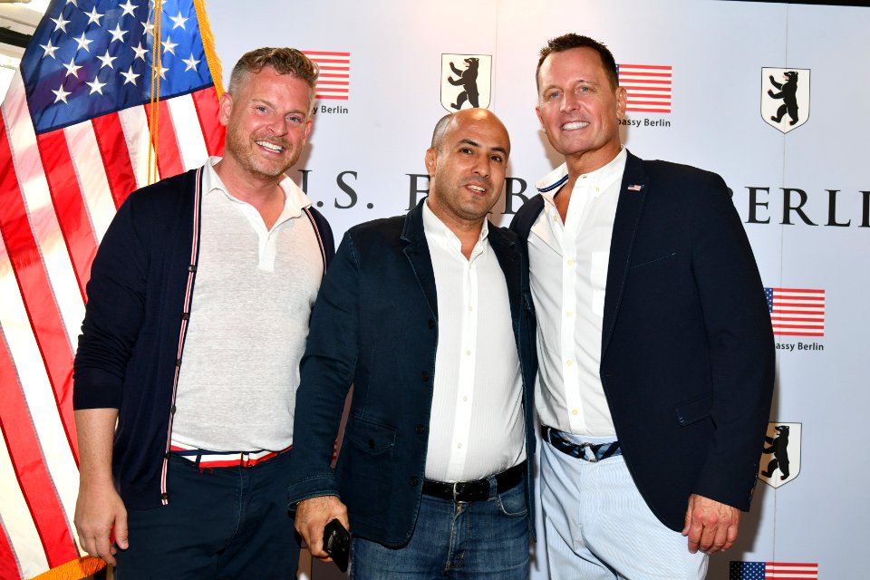 Matt Lashey, Khalid Lahsaini, and Richard Grenell, 4th of July 2019 in Berlin