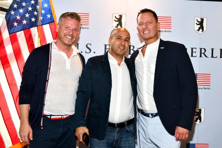 Matt Lashey, Khalid Lahsaini, and Richard Grenell, 4th of July 2019 in Berlin