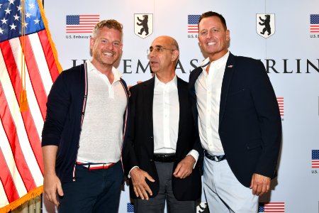 Matt Lashey, Luigi Mattiolo, and Richard Grenell, 4th of July 2019 in Berlin
