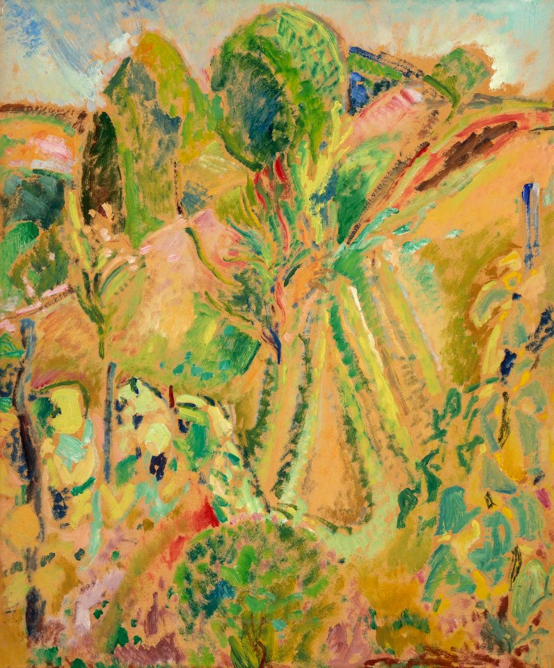 Landscape with Trees by Alfred Henry Maurer, gouache