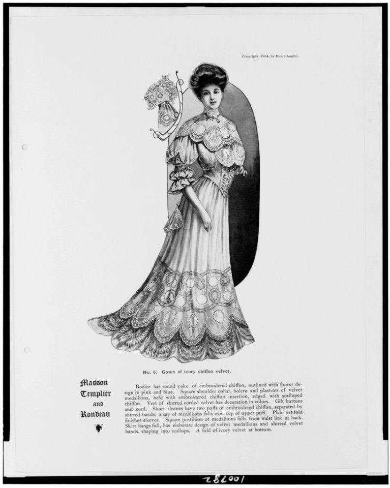 Masson Templier and Rondeau. No. 6. Gown of ivory chiffon velvet LCCN90714279