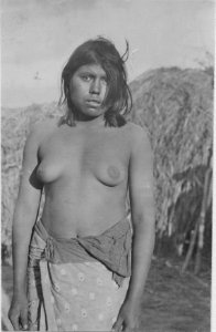 Matacoflicka från Esperanza i Argentina. Ur Nordenskiölds Indianlif från 1910 - SMVK - 004862