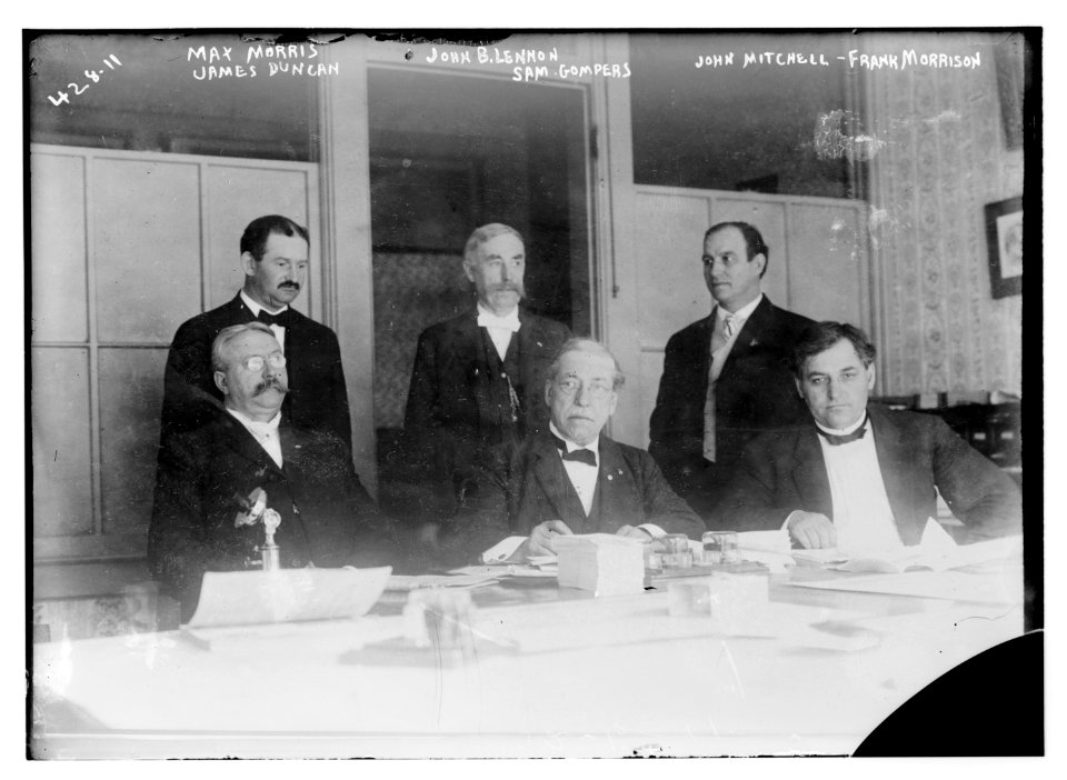 Max Morris, James Duncan, John B. Lennon, Sam Gompers, John Mitchell, Frank Morrison LCCN2014696579