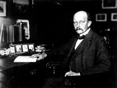 Max Planck in his study 1919 photo