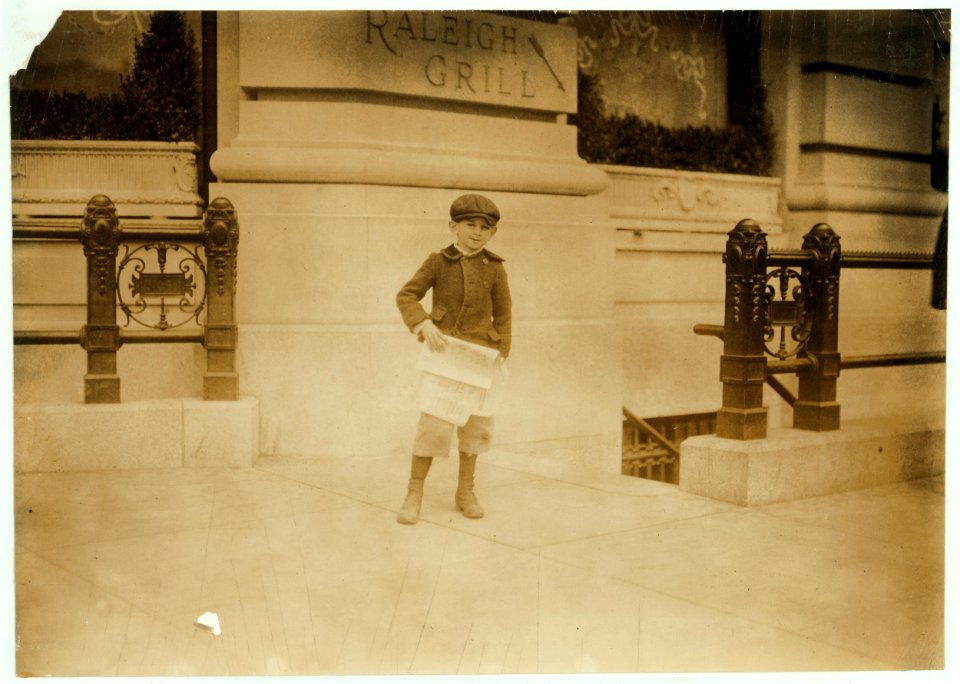Max Rosenthal (brother of David), 1220 Sixth St., S.W., Washington, D.C., 8 yrs. old, no badge. Very immature. Didn't know the name of the paper he was selling. Clever about whistling, LOC nclc.03770