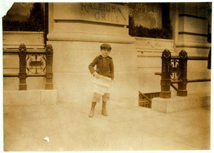 Max Rosenthal (brother of David), 1220 Sixth St., S.W., Washington, D.C., 8 yrs. old, no badge. Very immature. Didn't know the name of the paper he was selling. Clever about whistling, LOC nclc.03770