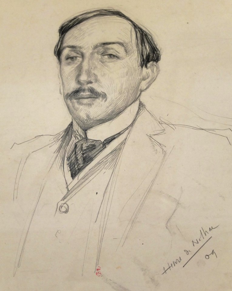 Maurice Barrès 1909 dessin Henri Girault de Nolhac