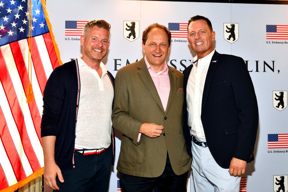 Matt Lashey, Alexander Graf Lambsdorff and Richard Grenell, 4th of July 2019 in Berlin