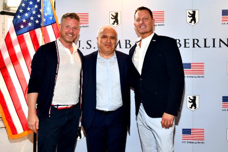 Matt Lashey, Ashot Smbatyan, and Richard Grenell, 4th of July 2019 in Berlin
