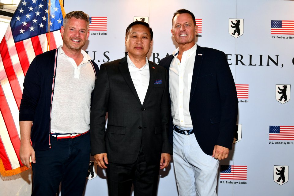 Matt Lashey, Ganbat Damba, and Richard Grenell, 4th of July 2019 in Berlin