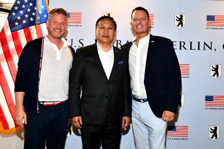 Matt Lashey, Ganbat Damba, and Richard Grenell, 4th of July 2019 in Berlin