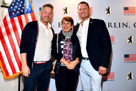 Matt Lashey, Isabelle Berro-Amadeï, and Richard Grenell, 4th of July 2019 in Berlin