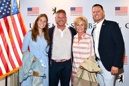 Matt Lashey, Kathleen King von Alvensleben, and Richard Grenell, 4th of July 2019 in Berlin