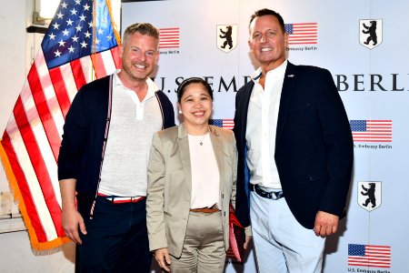 Matt Lashey, Maria Theresa Dizon-de Vega, and Richard Grenell, 4th of July 2019 in Berlin
