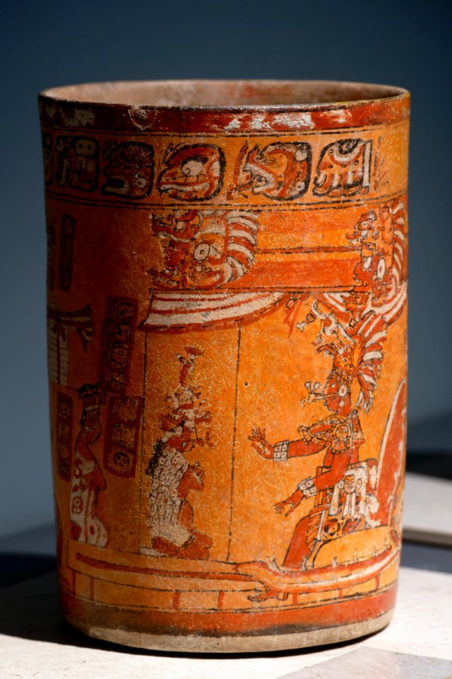 Maya cylinder vase Soleil de nuit lot61 n2