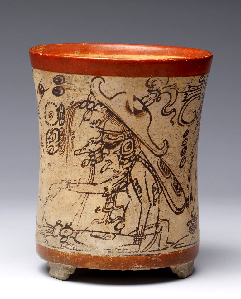 Mayan - Cylinder Vessel - Walters 482776 - Side B