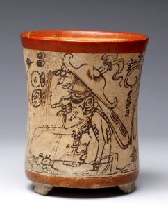 Mayan - Cylinder Vessel - Walters 482776 - Side B