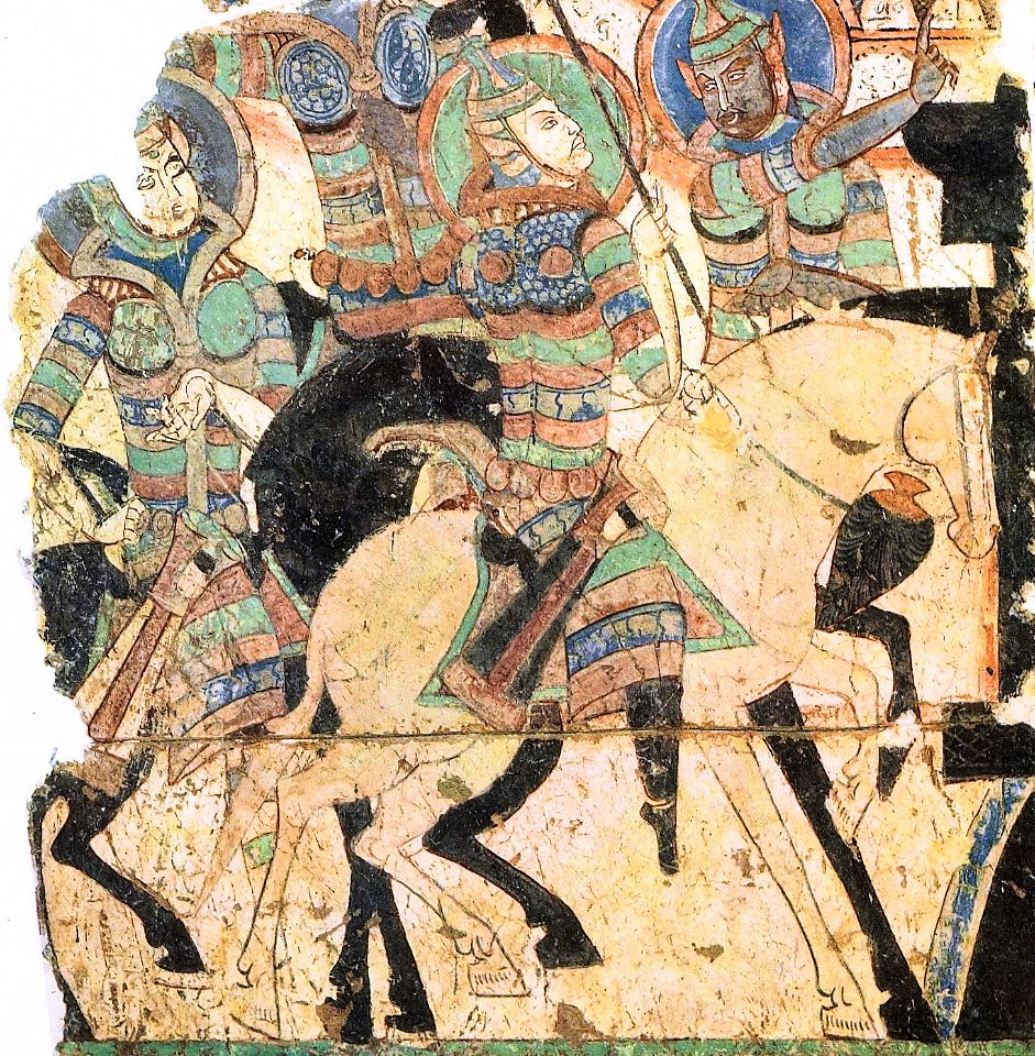 Maya Cave, section3, Kizil Caves Turk knight, 2nd half of 6th century CE