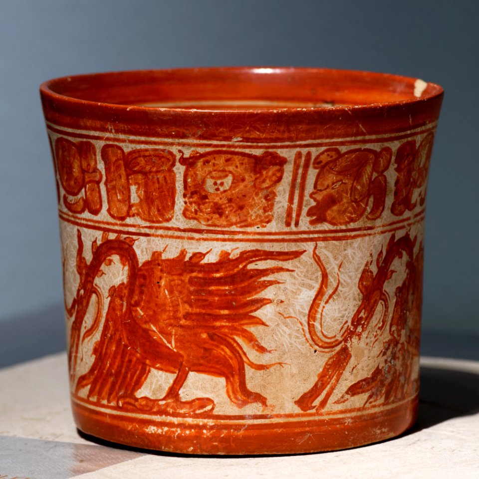 Maya vase cormorants Soleil de nuit lot55 n1
