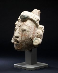 Mayan - Stucco Portrait Head - Walters 20092026 - Three Quarter Left