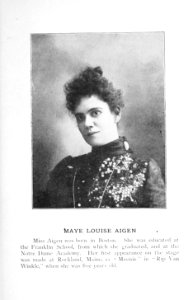 Maye Louise Aigen, stage actress