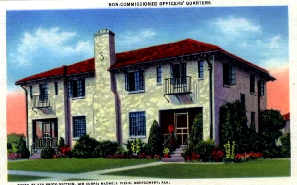 Maxwell Field - Postcard NCO Housing